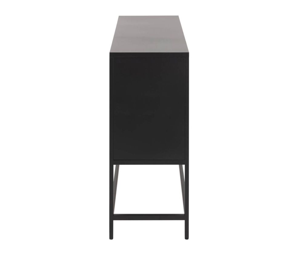 Newcastle Matt Black 3 Door Raised Sideboard 