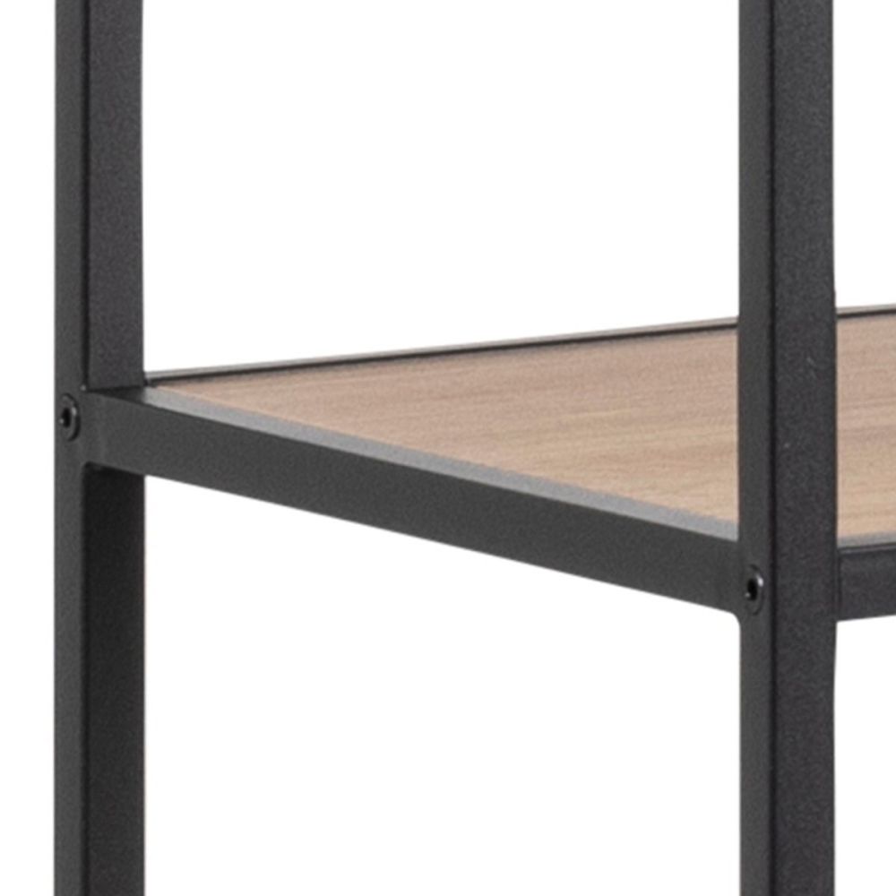 Seaford Black and Oak Bookcase with 1 Drawer and 5 Shelves 