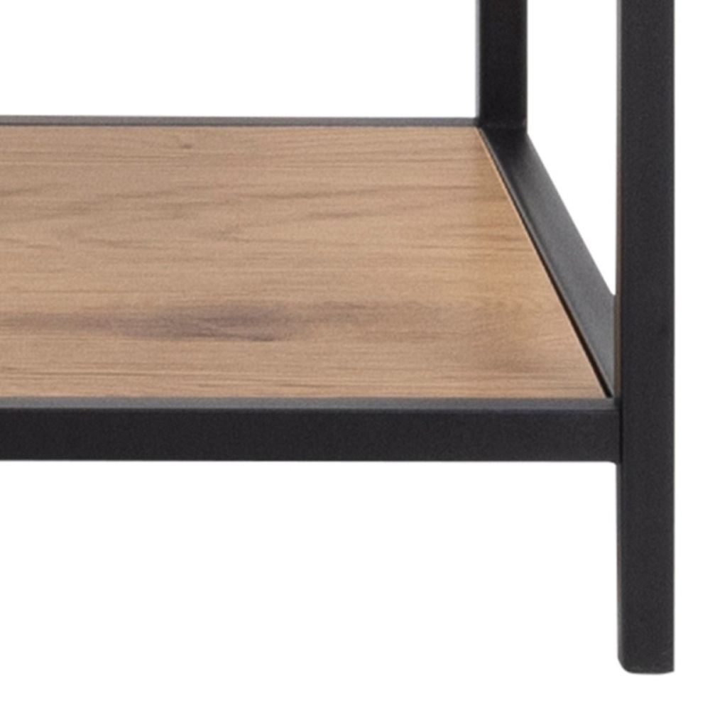 Seaford Black and Oak Bookcase with 1 Drawer and 5 Shelves 