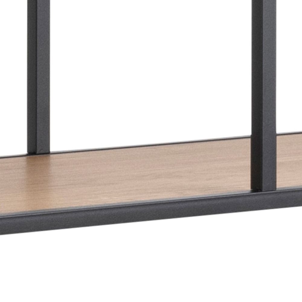 Seaford Black and Oak Bookcase with 1 Drawer and 5 Shelves 