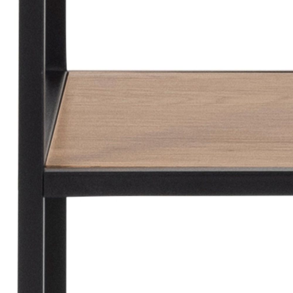 Seaford Black and Oak Bookcase with 1 Drawer and 5 Shelves 