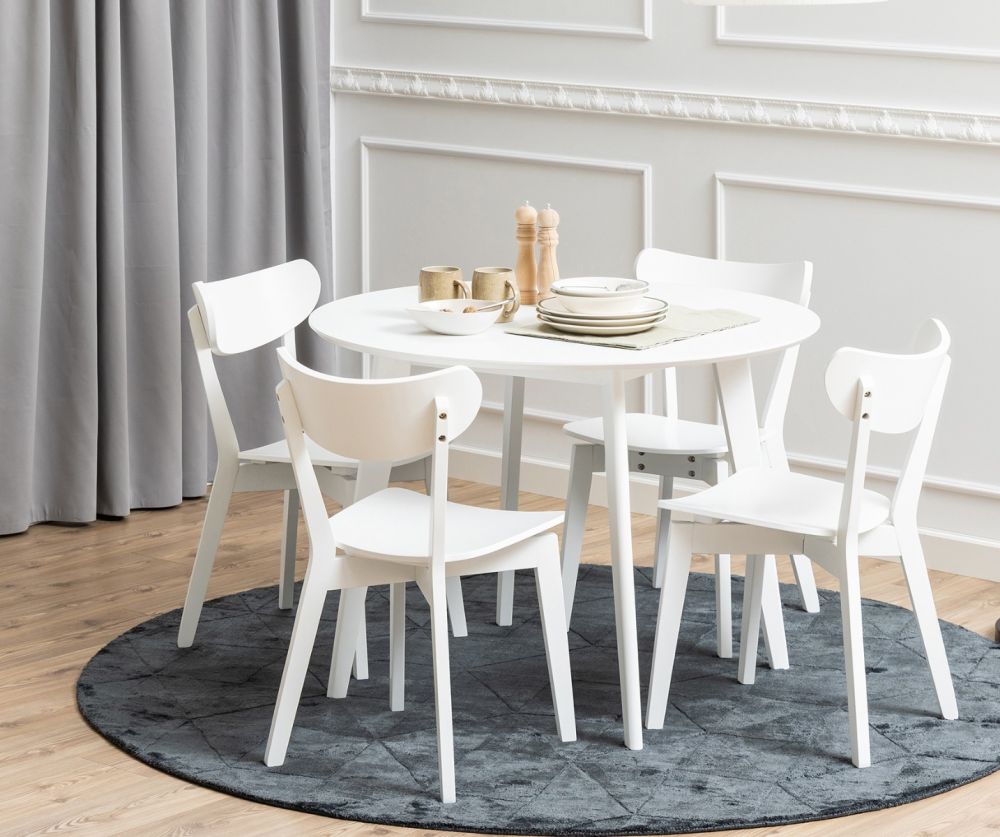 Roxby White Round Dining Table