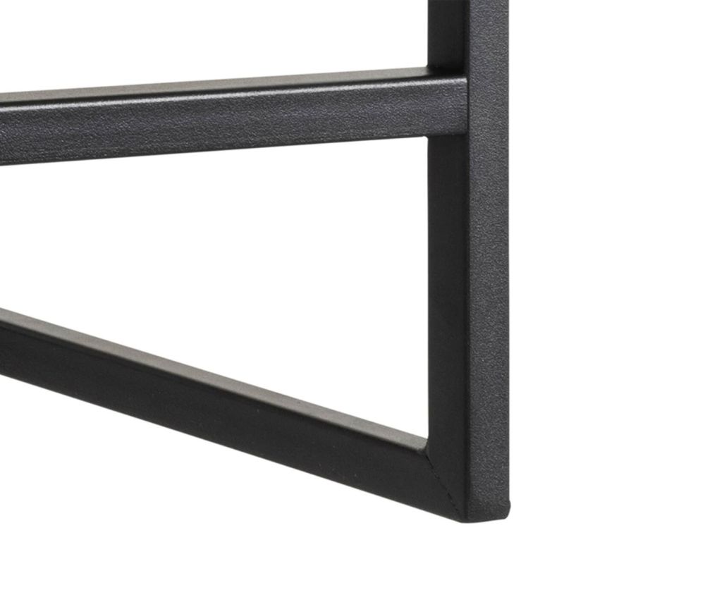Seaford Black Metal Coat Rack with Oak Top