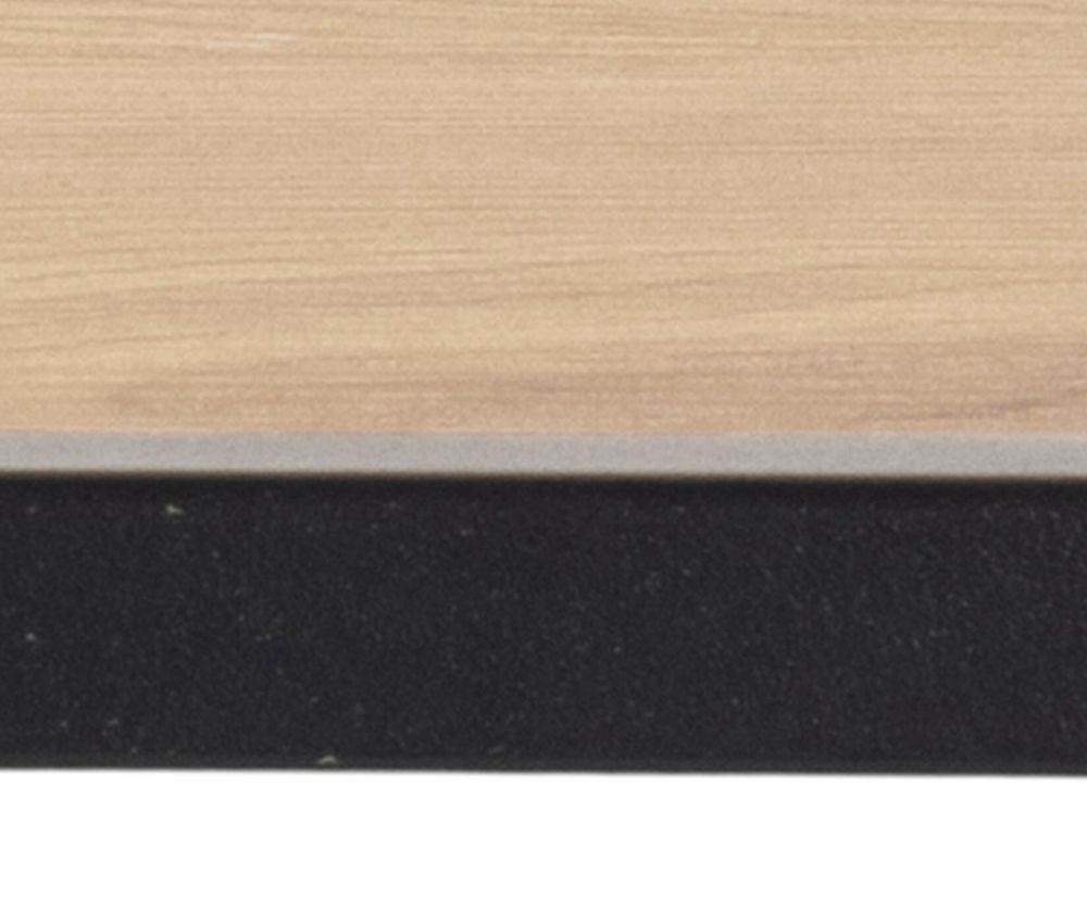 Seaford Black Metal Coat Rack with Oak Top