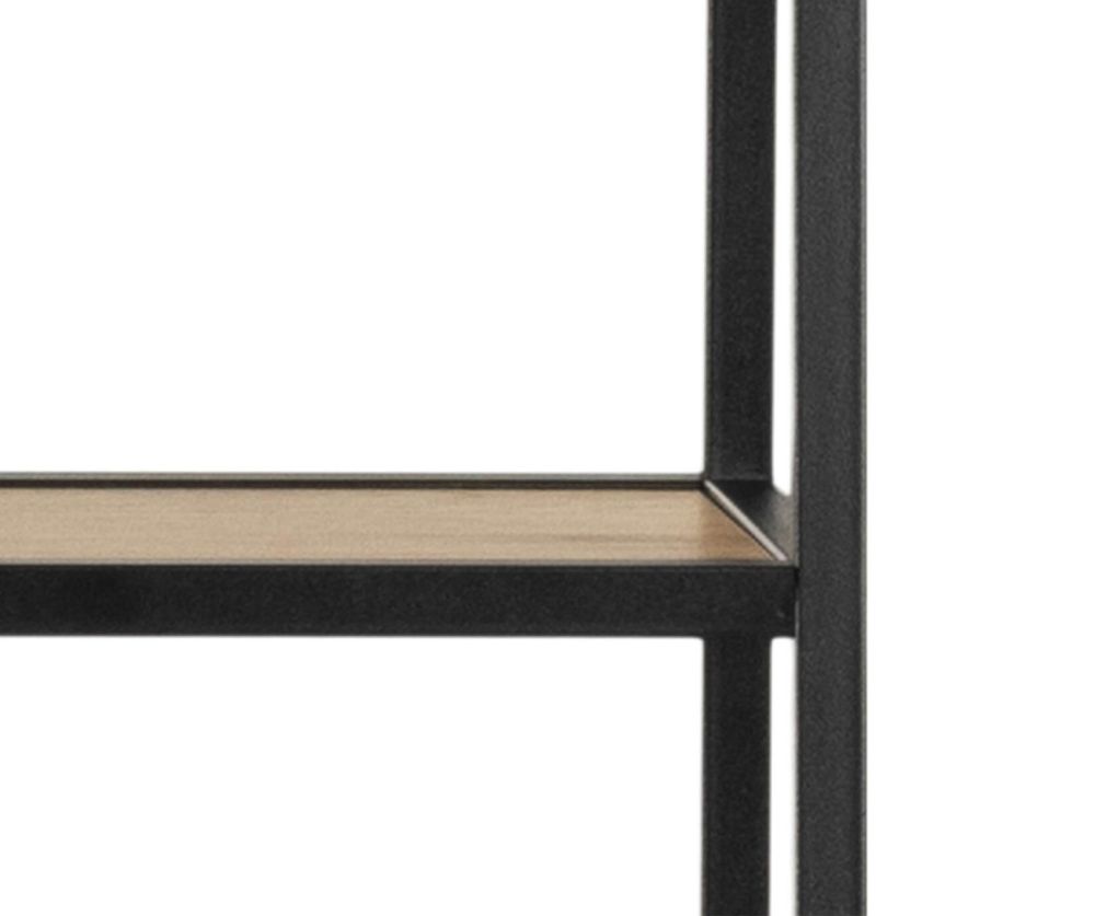 Seaford Black and Oak Bookcase with 1 Drawer 