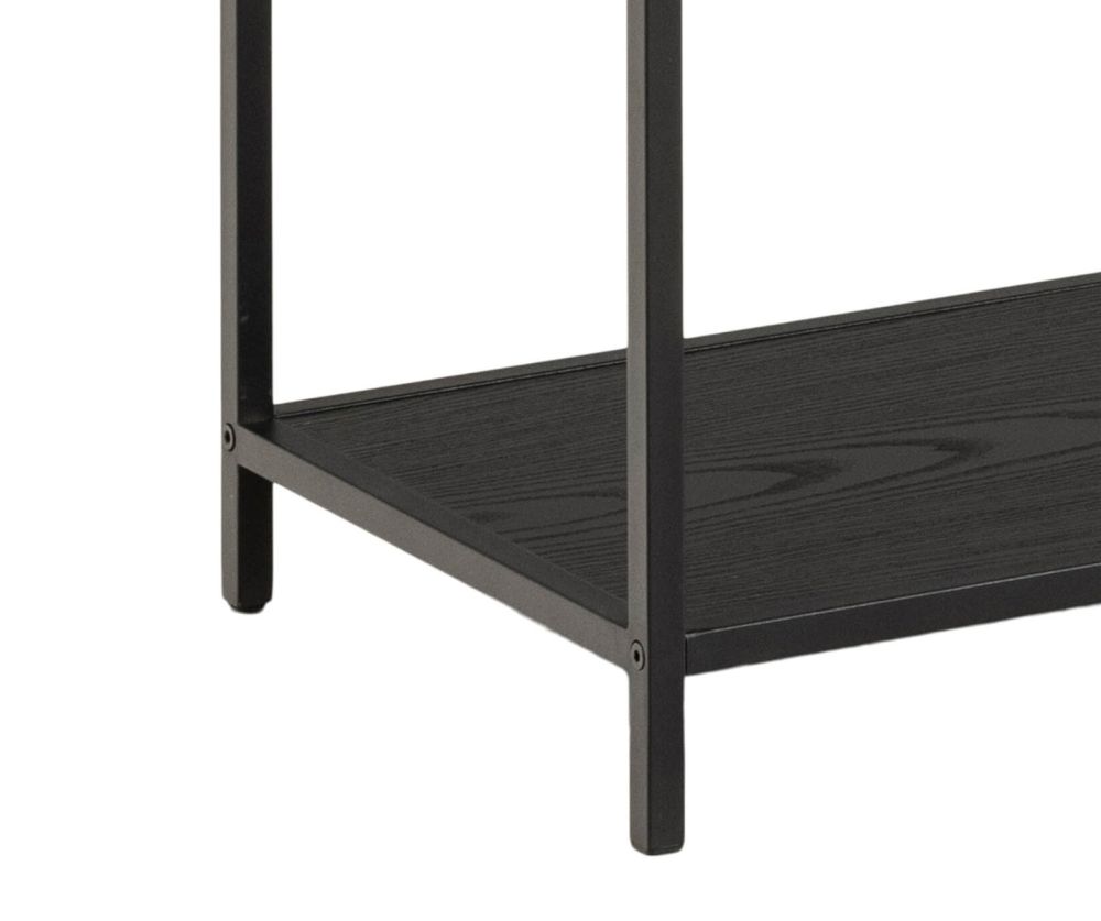 Seaford Black Bookcase with 4 Shelves and 1 Drawer 