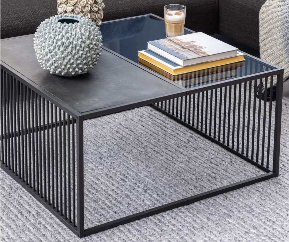Strington Black Square Coffee Table 