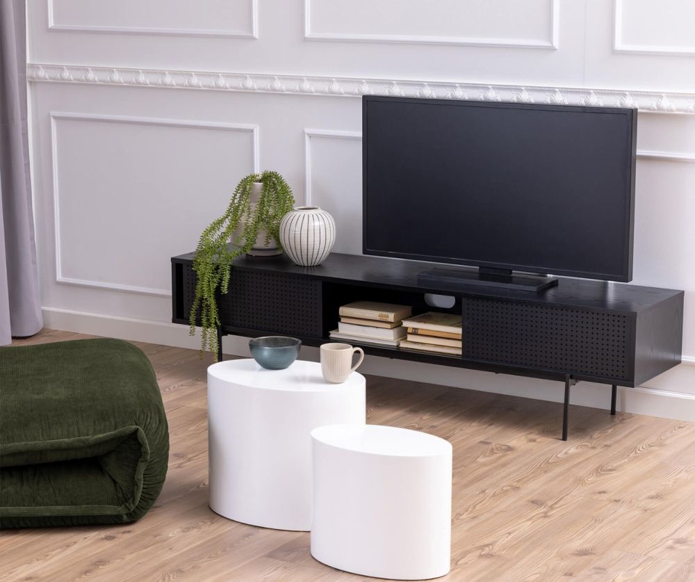 Angus Black TV Unit 