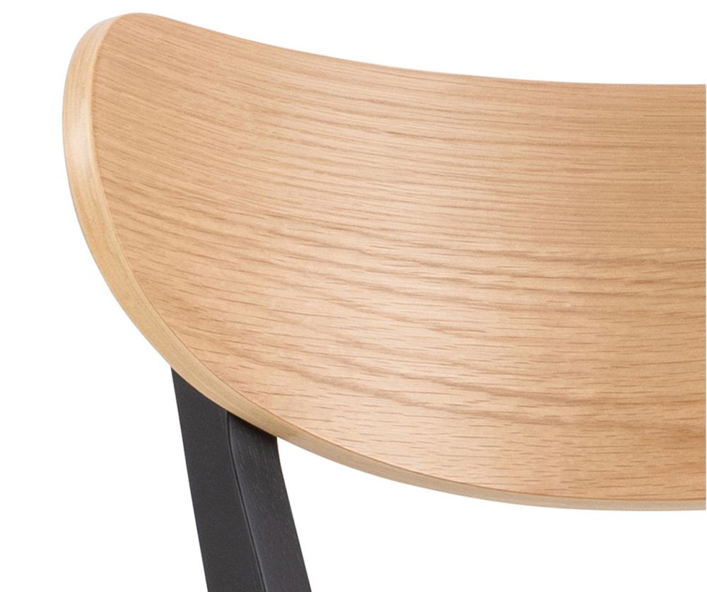 Roxby Black and Oak Bar Stool Set of 2
