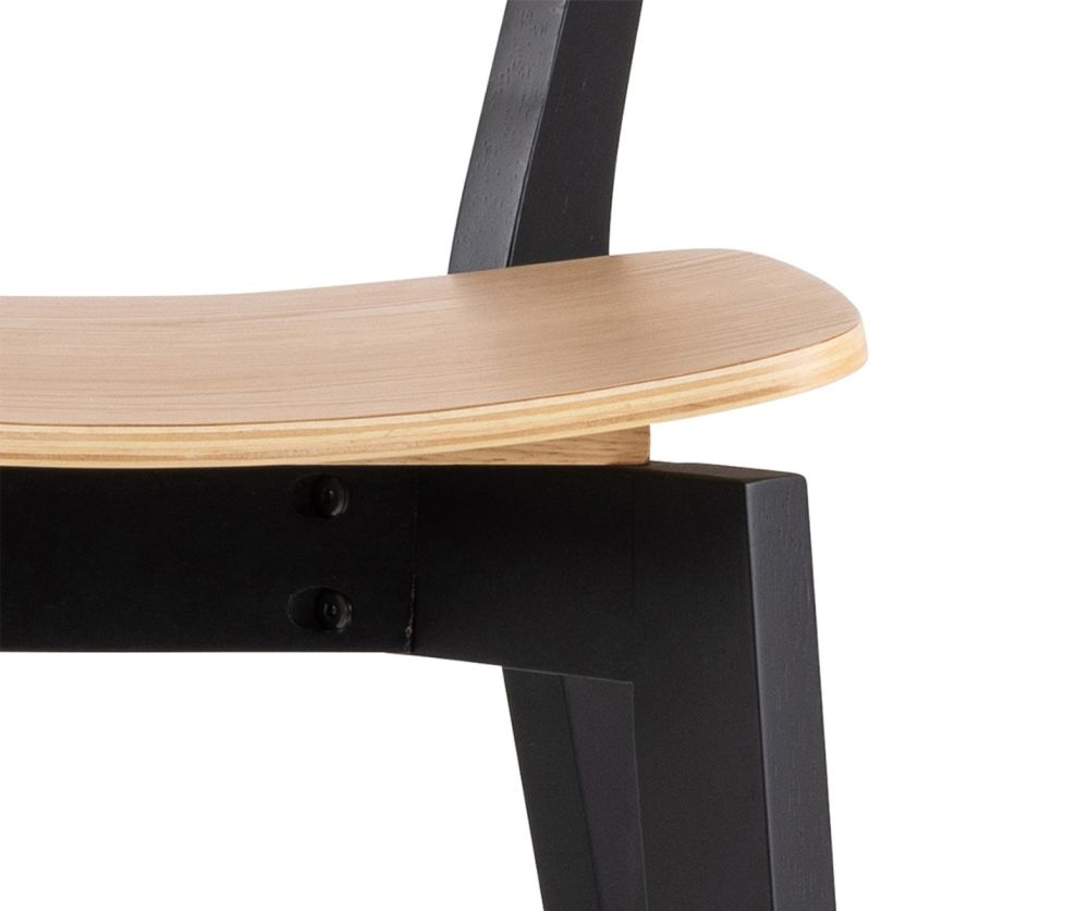 Roxby Black and Oak Bar Stool Set of 2