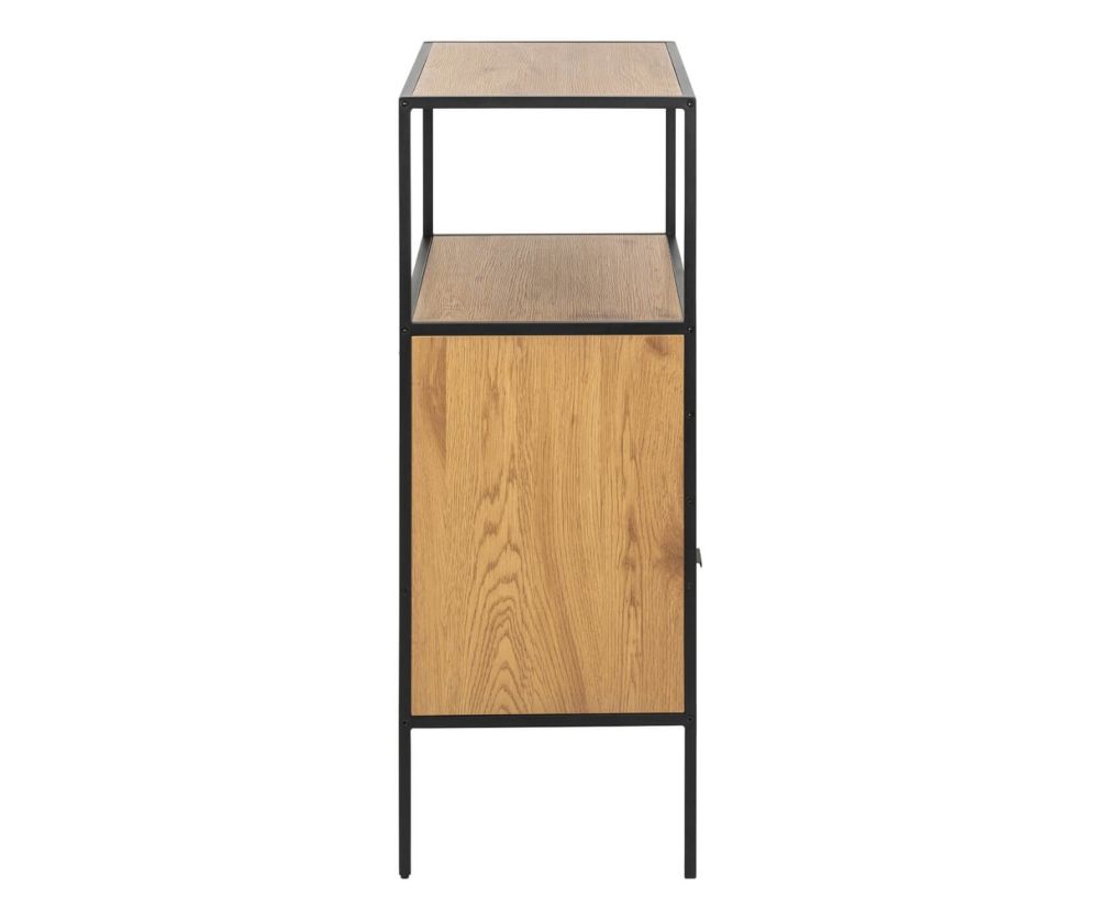 Seaford Black and Oak Cabinet 