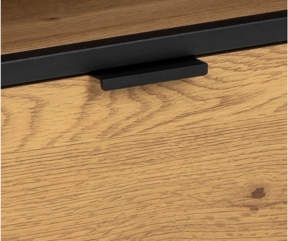 Seaford Black and Oak Cabinet 