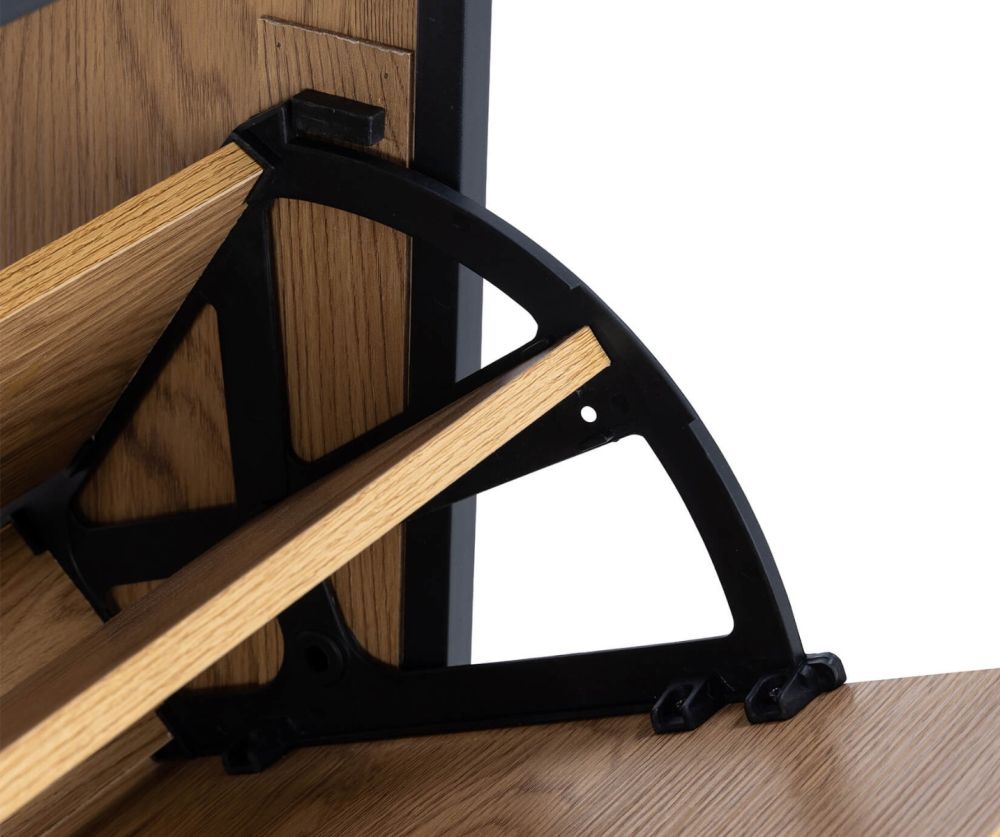 Seaford Black and Oak Shoe Cabinet 