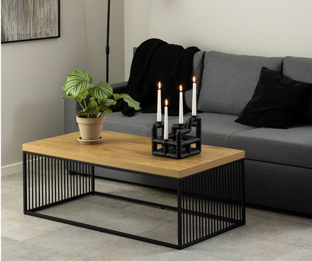 Strington Black and Oak Coffee Table