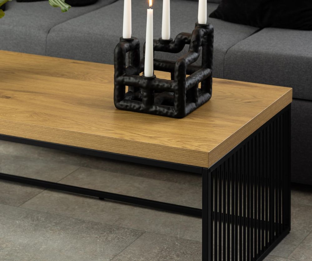 Strington Black and Oak Coffee Table