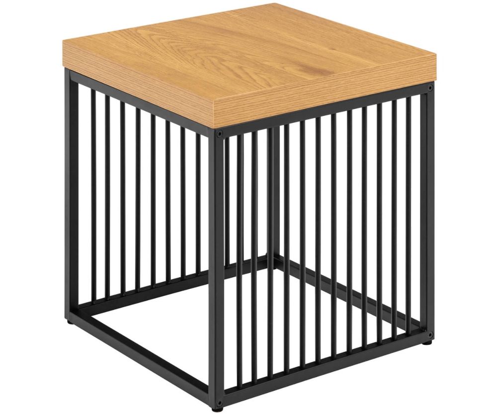 Strington Black and Oak Side Table 