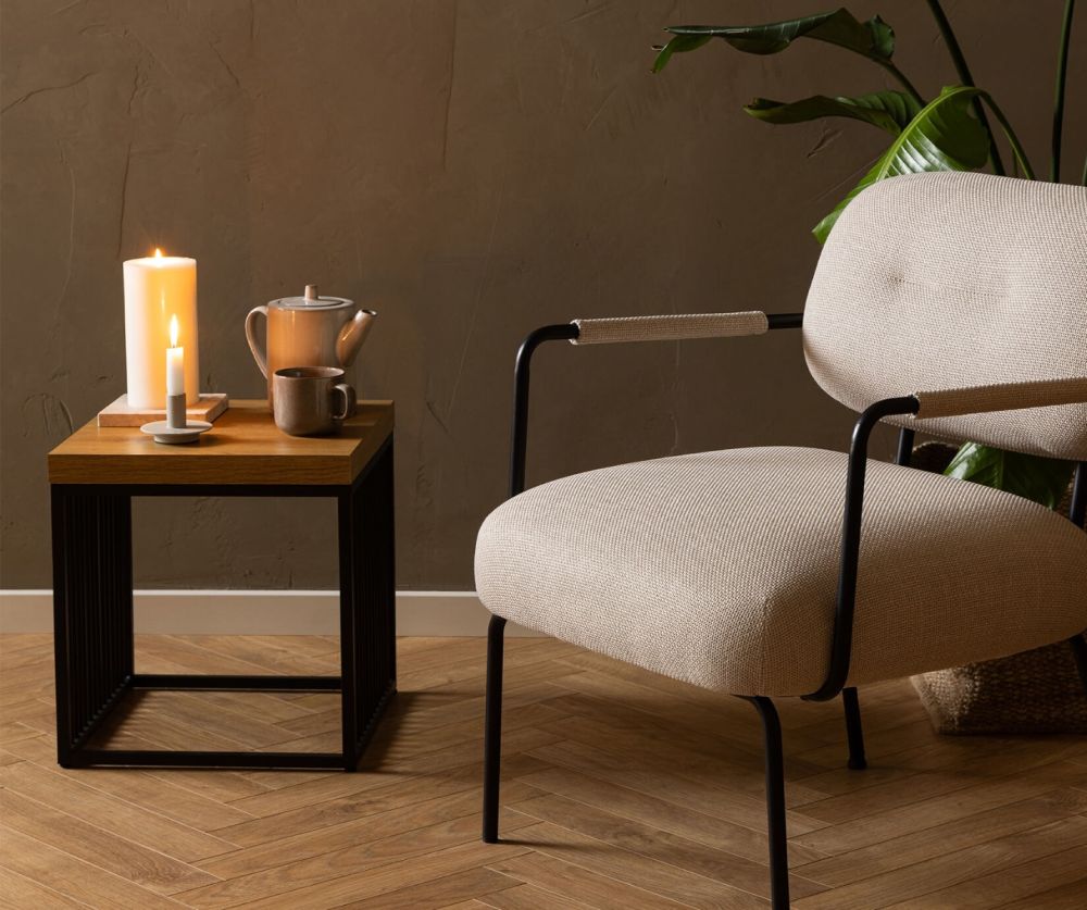 Strington Black and Oak Side Table 