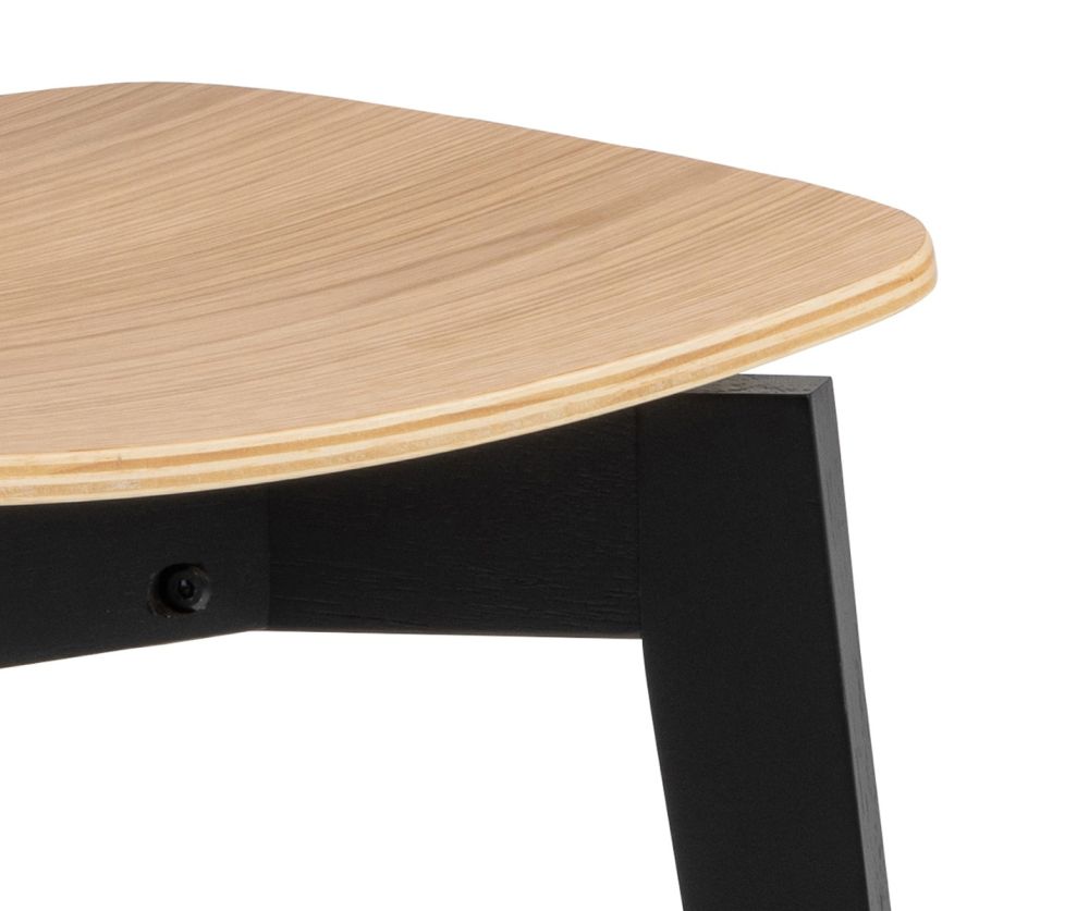 Roxby Black and Oak Dining Chairs Set of 2