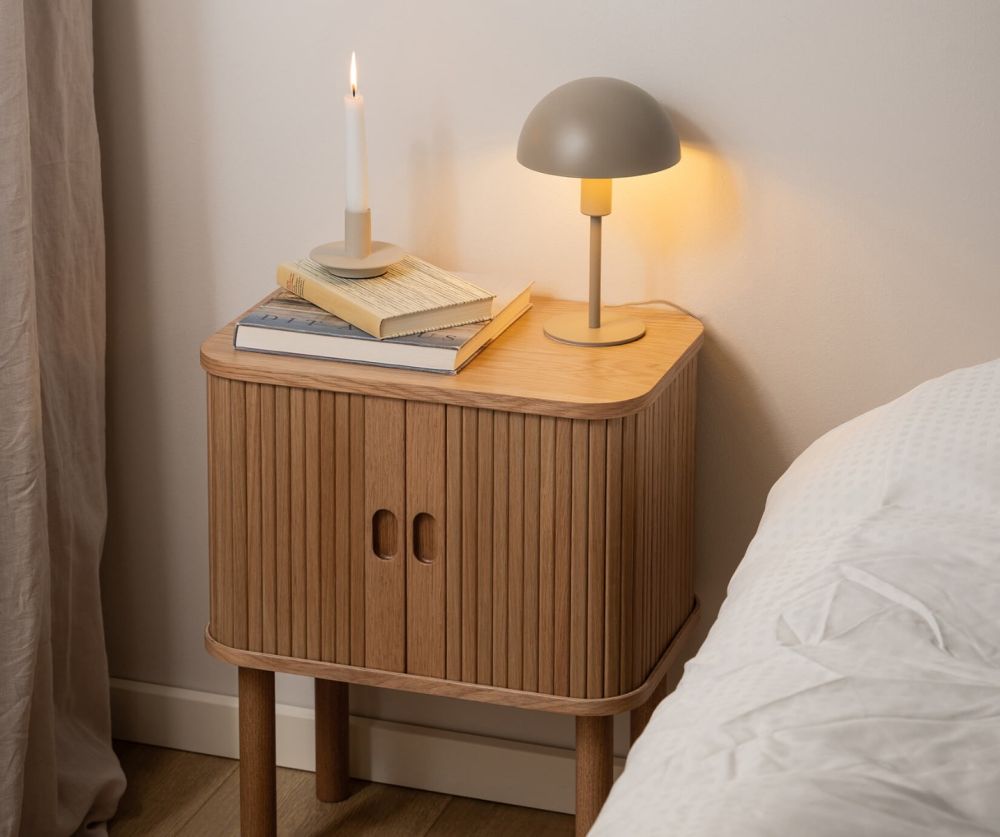 Langley Oak Square Bedside Table 