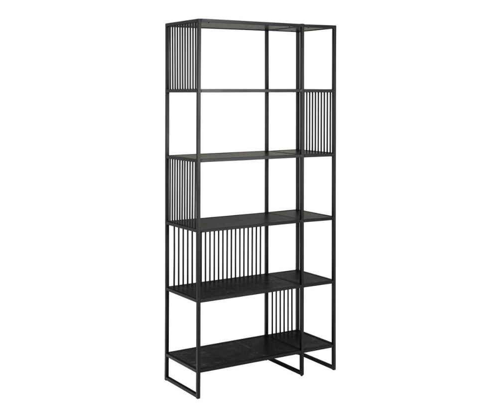 Strington Black 5 Shelves Bookcase