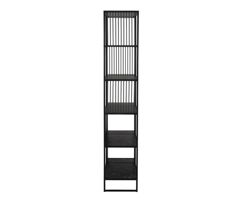 Strington Black 5 Shelves Bookcase
