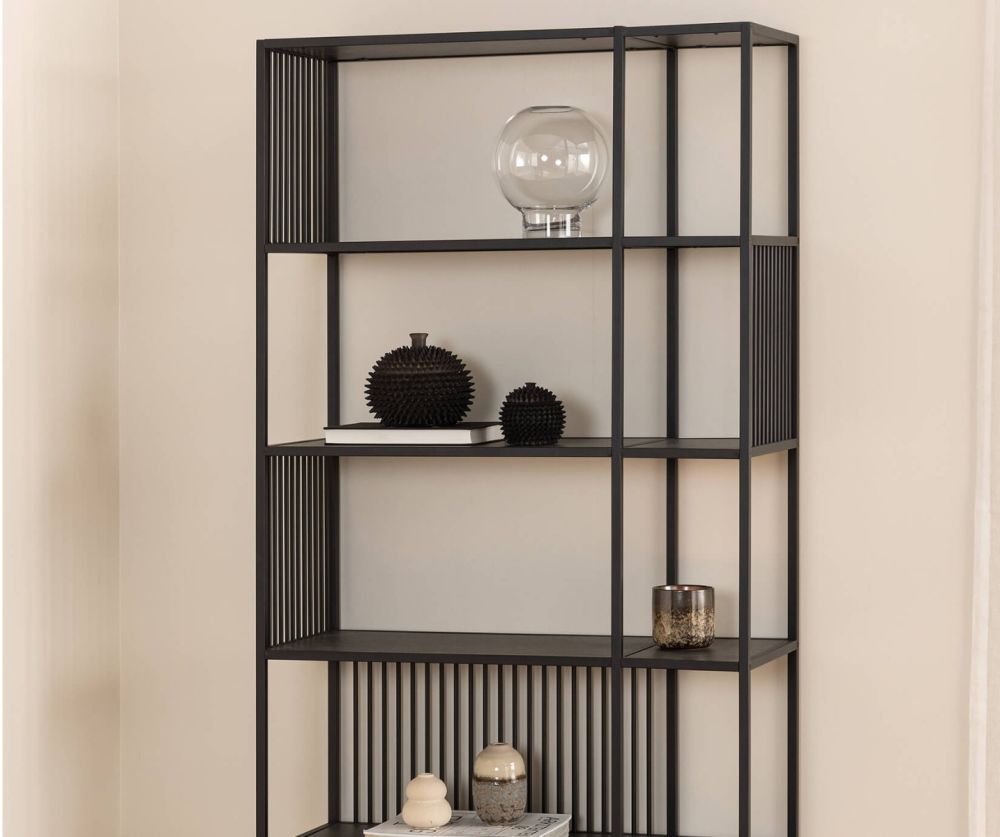 Strington Black 5 Shelves Bookcase