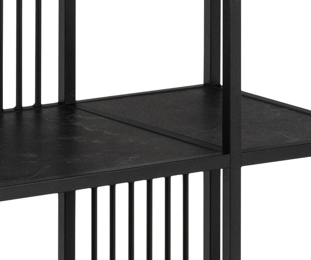 Strington Black 5 Shelves Bookcase