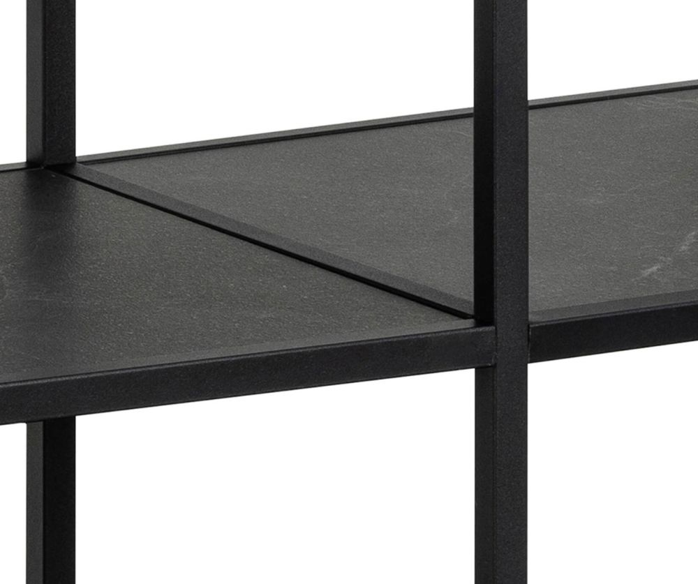 Strington Black 2 Shelves Bookcase