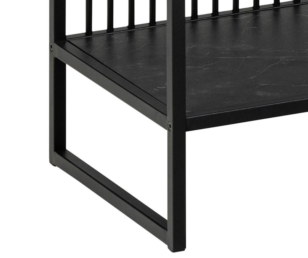 Strington Black 2 Shelves Bookcase
