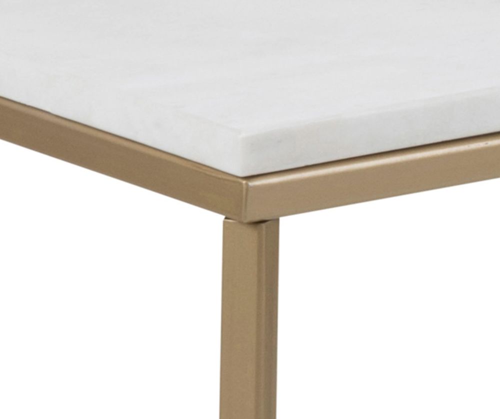 Alisma Coffee Table with White Marble Effect Top