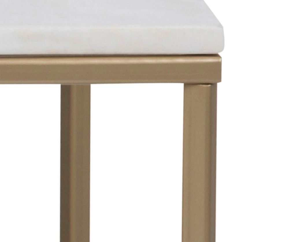 Alisma Coffee Table with White Marble Effect Top