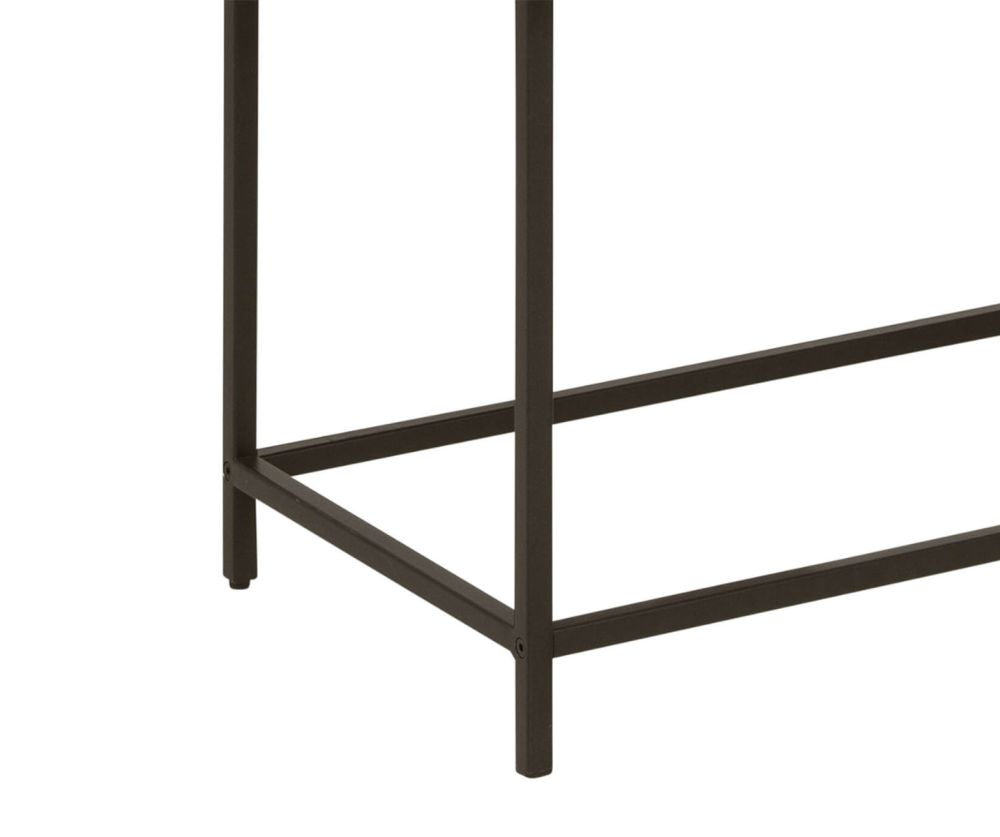 Seaford Black and Oak 2 Glass Door Display Cabinet 
