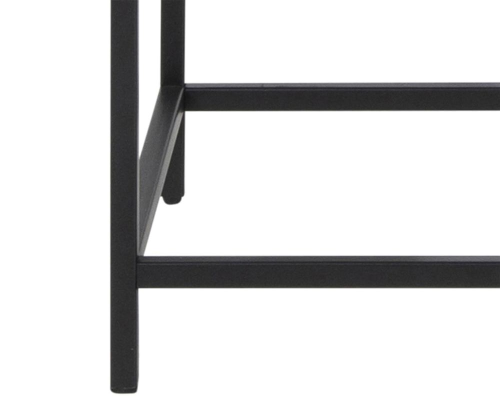 Seaford Black and Oak 2 Glass Door Display Cabinet 