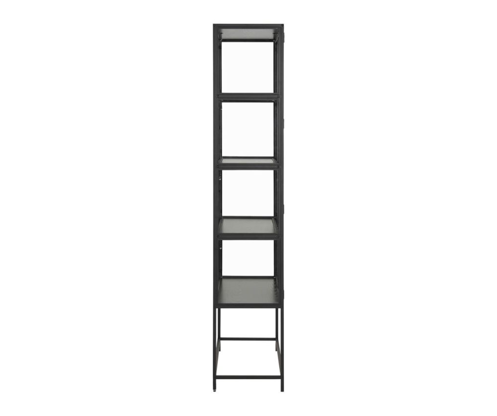 Seaford Tall Black Metal 2 Door Display Cabinet