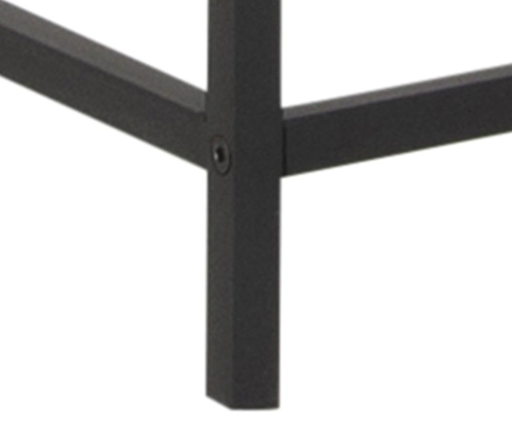 Seaford Tall Black Metal 2 Door Display Cabinet