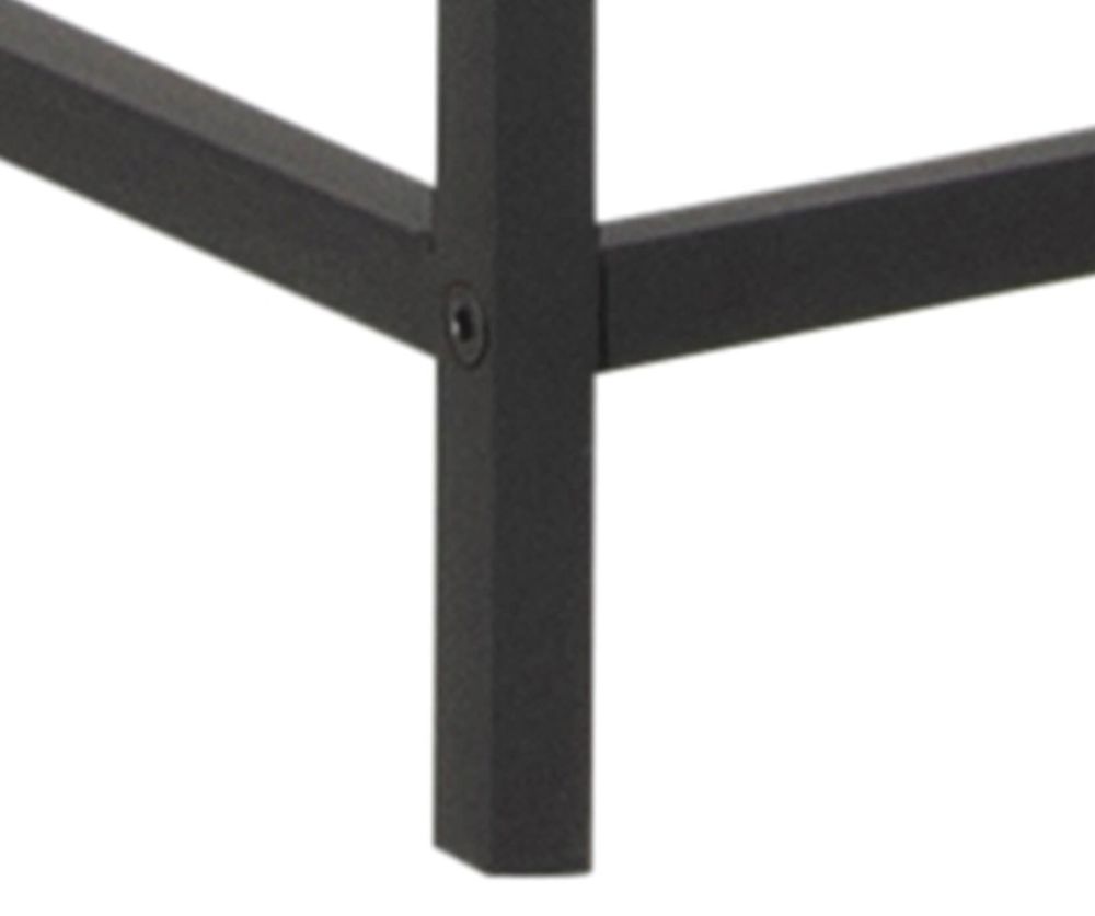 Seaford Tall Black Metal 2 Door Display Cabinet