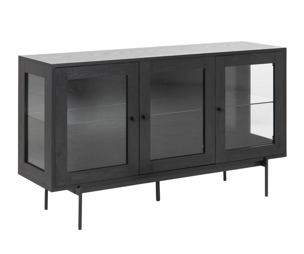 Angus Black 3 Door Sideboard 