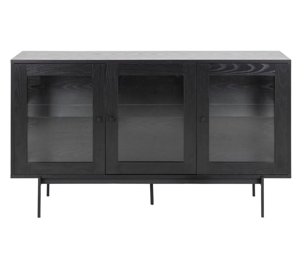 Angus Black 3 Door Sideboard 