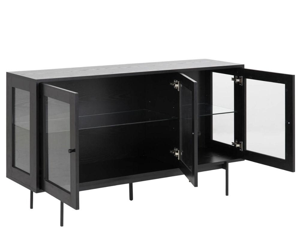 Angus Black 3 Door Sideboard 