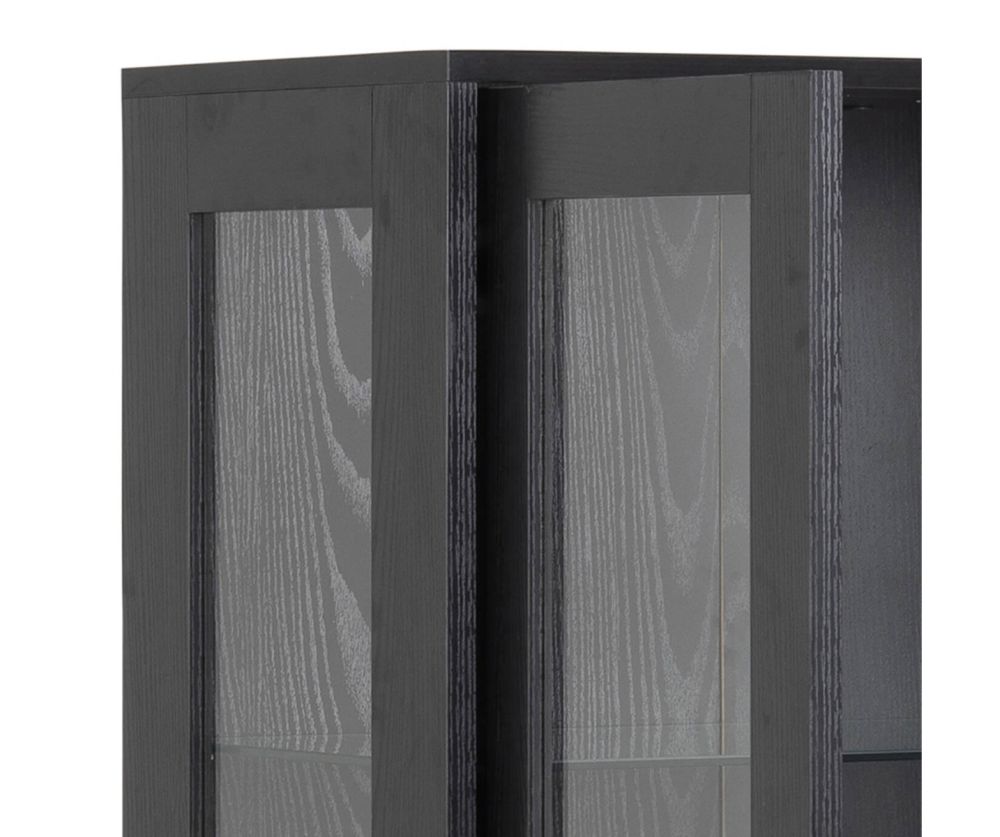 Angus Black 2 Door Display Cabinet 