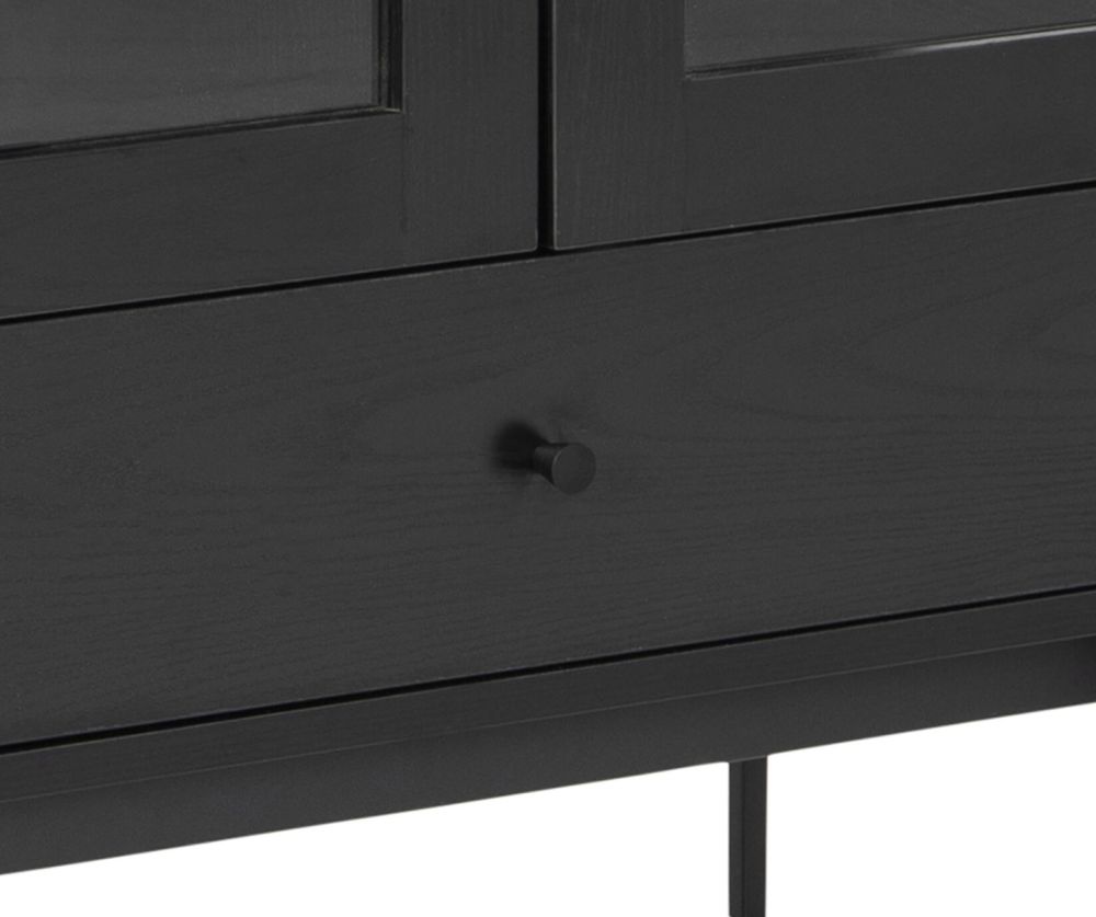 Angus Black 2 Door Display Cabinet 