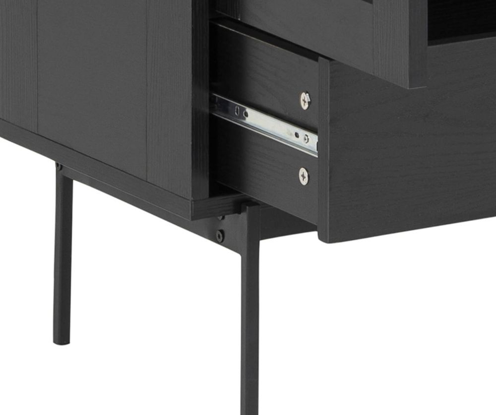 Angus Black 2 Door Display Cabinet 
