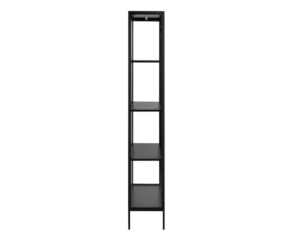 Newcastle Matt Black Tall 2 Door Display Cabinet 