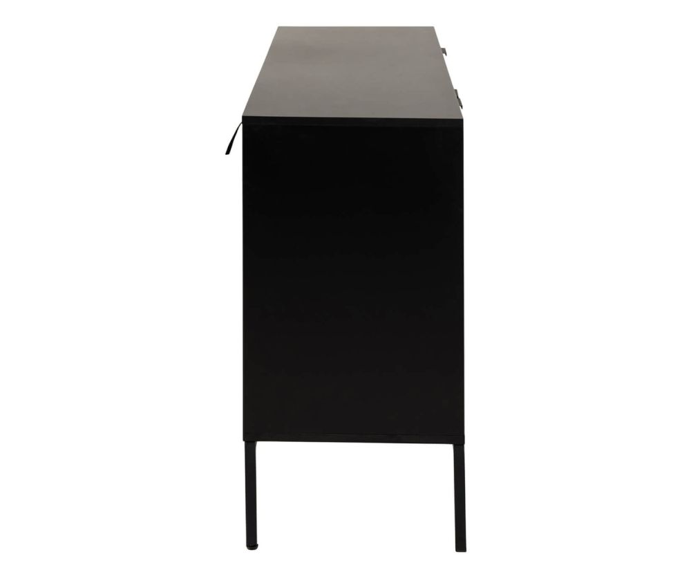 Seaford Black Sideboard with 2 Doors and 3 Drawers 
