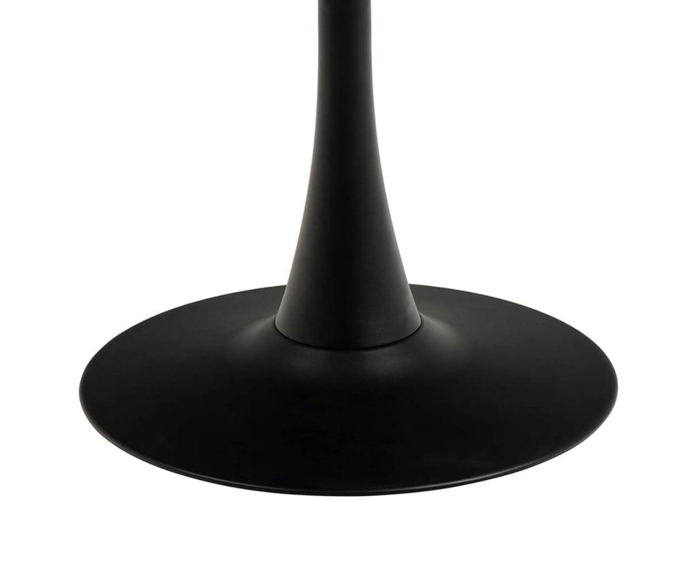 Malta Black Ceramic Round Dining Table 