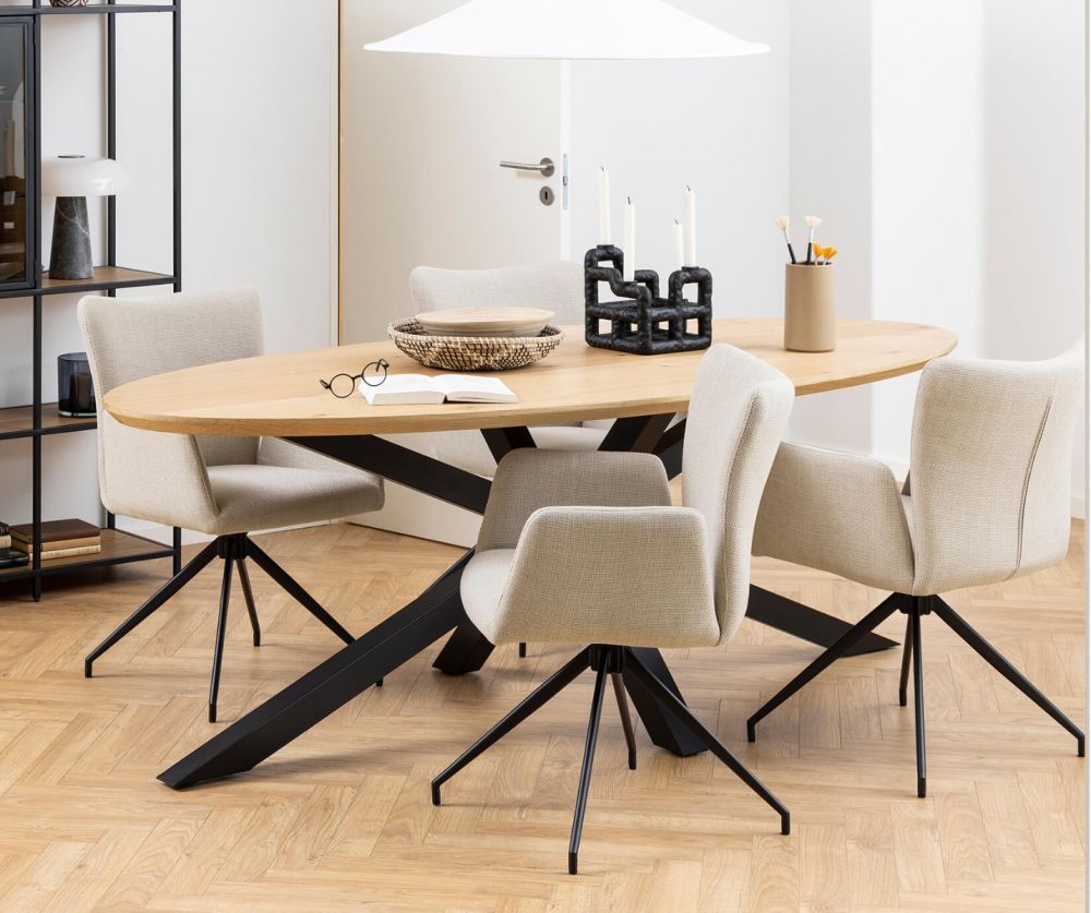 Heaven Oak Oval Dining Table 