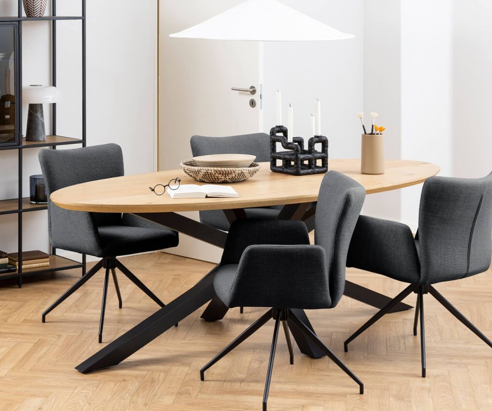 Heaven Oak Oval Dining Table 