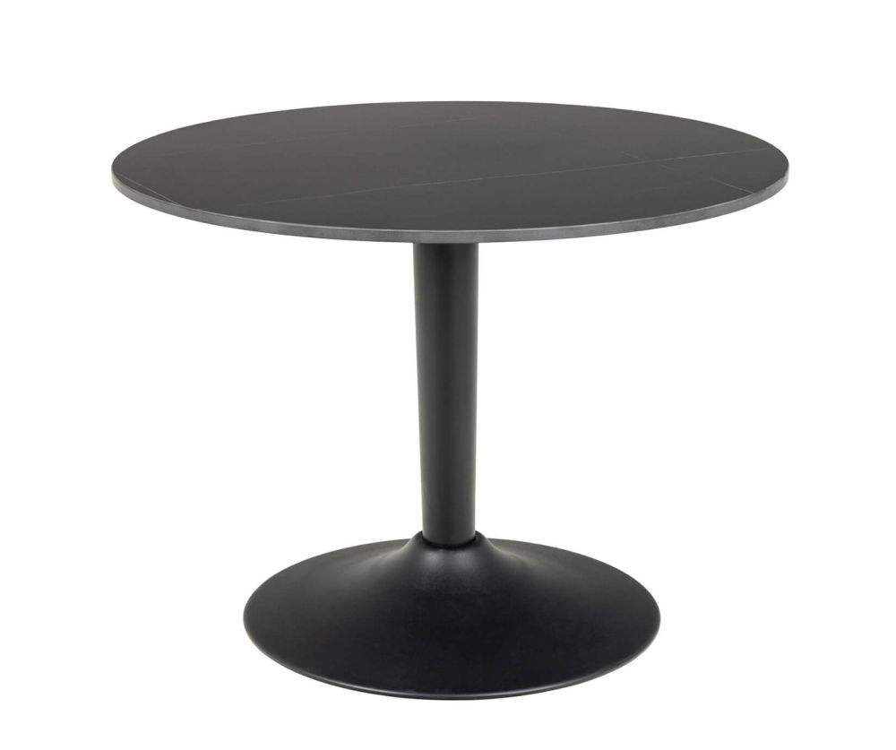 Malta Ceramic Matt black Round Coffee Table 