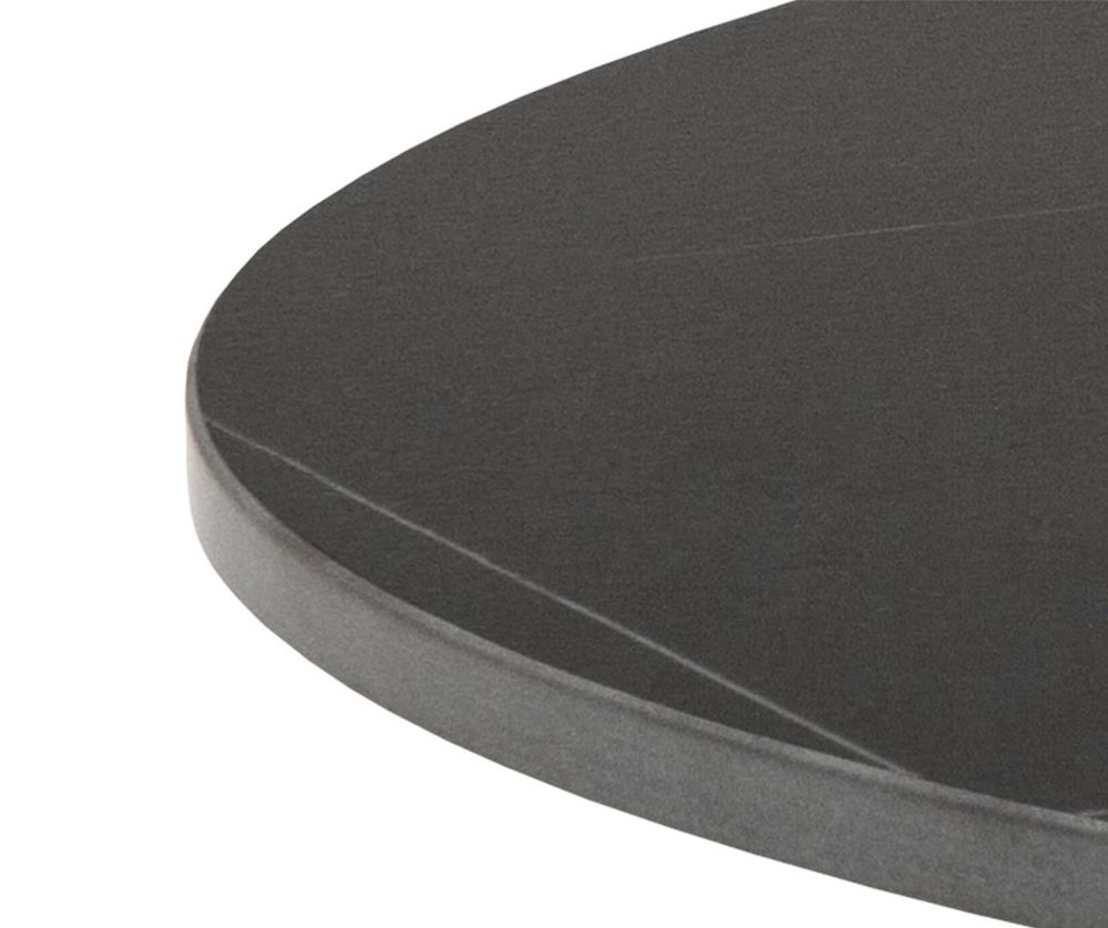 Malta Ceramic Matt black Round Coffee Table 