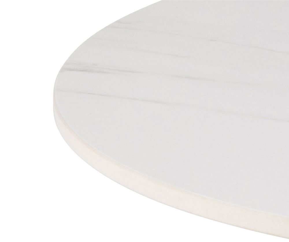 Malta White Ceramic Round Coffee Table 